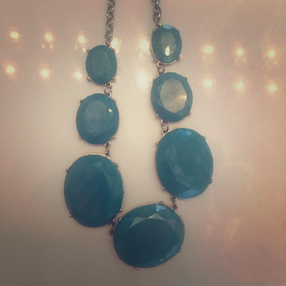 Turquoise Block Necklace